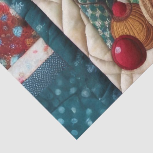 Gewatteerde Kerst Notenkraker Groen Rood Tissuepapier (Detail)