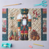 Gewatteerde Kerst Notenkraker Groen Rood Tissuepapier (Craft)