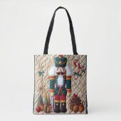 Gewatteerde kerst Notenkraker Tote Bag (Voorkant)