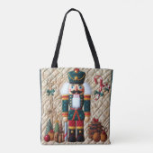 Gewatteerde kerst Notenkraker Tote Bag (Achterkant)
