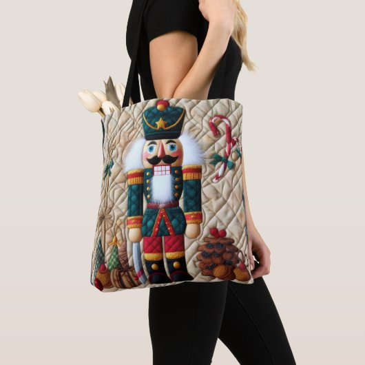 Gewatteerde kerst Notenkraker Tote Bag (Dichtbij)