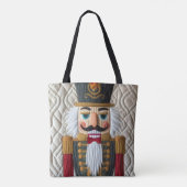 Gewatteerde kerst Notenkraker Tote Bag (Achterkant)