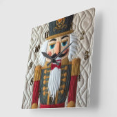 Gewatteerde kerst Notenkraker Vierkante Klok (Hoek)