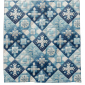 Gewatteerde kerst ontwerp douchegordijn (Voorkant)