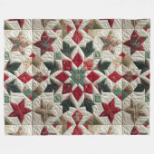 Gewatteerde kerst ontwerp fleece deken (Voorkant (Horizontaal))