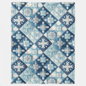 Gewatteerde kerst ontwerp fleece deken (Voorkant)