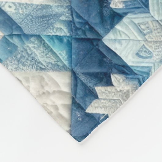 Gewatteerde kerst ontwerp fleece deken (Hoek)