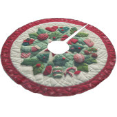 Gewatteerde kerst ontwerp kerstboom rok (Gekanteld)