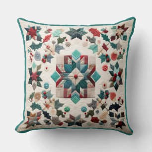 Gewatteerde kerst ontwerp kussen