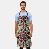 Gewatteerde kerst ontwerp schort (Gedragen)