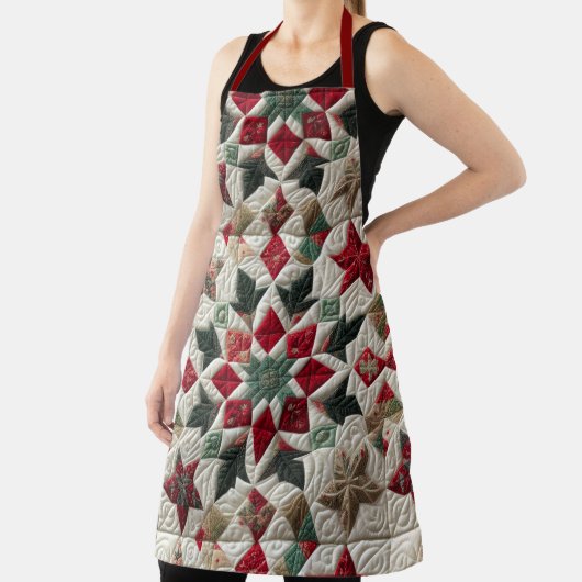 Gewatteerde kerst ontwerp schort (Insitu)