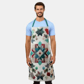 Gewatteerde kerst ontwerp schort (Gedragen)