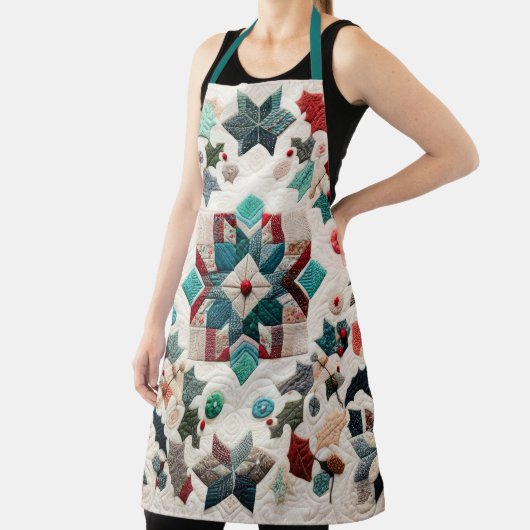 Gewatteerde kerst ontwerp schort (Insitu)