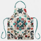 Gewatteerde kerst ontwerp schort (Voorkant)