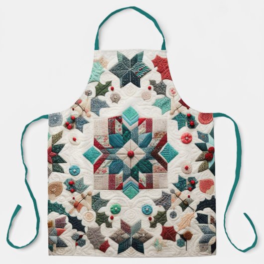 Gewatteerde kerst ontwerp schort (Voorkant)