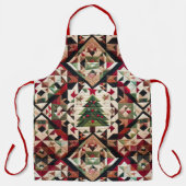 Gewatteerde kerst ontwerp schort (Voorkant)