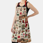 Gewatteerde kerst ontwerp schort (Insitu)