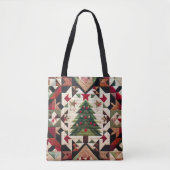 Gewatteerde kerst ontwerp tote bag (Voorkant)