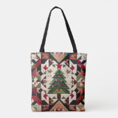 Gewatteerde kerst ontwerp tote bag (Achterkant)