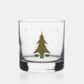 gewatteerde kerst whisky glas (Achterkant)