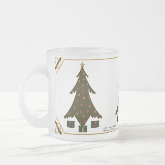 Gewatteerde kerstbeker matglas koffiemok (Links)