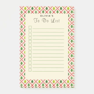 Gewatteerde kerstbomen te doen lijst Post-it notit Post-it® Notes