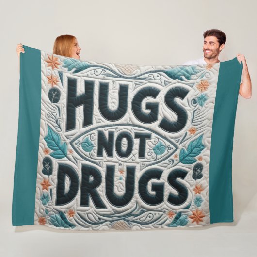 Gewatteerde knuffels niet Drugs Design Fleece Deken (In situ)