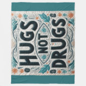 Gewatteerde knuffels niet Drugs Design Fleece Deken (Voorkant)