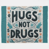 Gewatteerde knuffels niet Drugs Design Fleece Deken (Voorkant (Horizontaal))