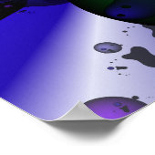 Gewatteerde moleculen poster (Hoek)