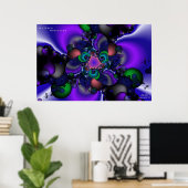 Gewatteerde moleculen poster (Thuiskantoor)