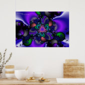 Gewatteerde moleculen poster (Keuken)