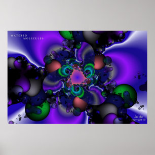 Gewatteerde moleculen poster
