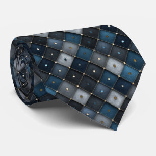 Gewatteerde Navy Diamond Groomsmen Wedding Stropdas