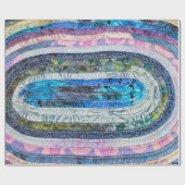 Gewatteerde ovale tapijt ontwerp cadeaupapier (Vlak)