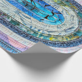 Gewatteerde ovale tapijt ontwerp cadeaupapier (Hoek)