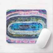 Gewatteerde ovale tapijt ontwerp muismat (Met muis)