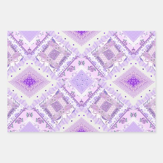 gewatteerde paarse inpakpapier vel (Voorkant 2)