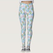 Gewatteerde Patchwork Driehoeken in Hemelblauw en Leggings (Voorkant)