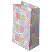 Gewatteerde Patchwork Gift Bag Klein Cadeauzakje (Achterkant Gekanteld)