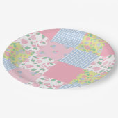 Gewatteerde Patchwork Party Paper Borden Papieren Bordje (Gekanteld)