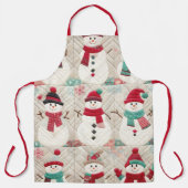 Gewatteerde patroon van sneeuwpoppen schort (Voorkant)