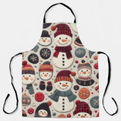 Gewatteerde patroon van sneeuwpoppen schort (Voorkant)