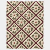 Gewatteerde Poinsettia fleece deken (Voorkant)