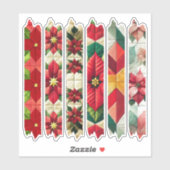Gewatteerde Poinsettia Washi Tape Planner Stickers (Vel)