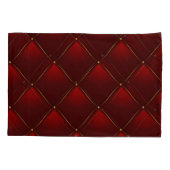 Gewatteerde rode gouden draad achtergrond kussensloop (Achterkant)