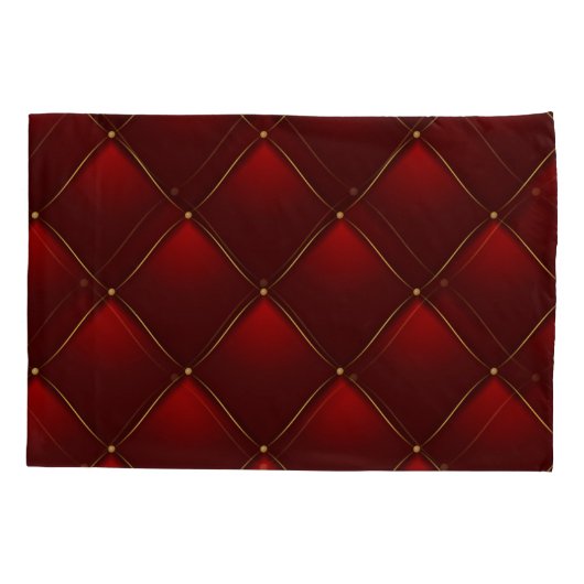 Gewatteerde rode gouden draad achtergrond kussensloop (Achterkant)
