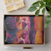 Gewatteerde roze papaver zonsopgang, levendige Boh Tissuepapier (Geschenk)