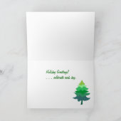 gewatteerde sneeuwpop feestdagen kaart (Binnen)