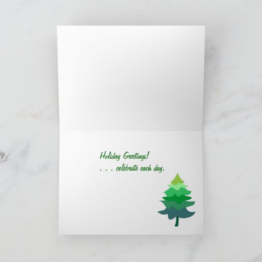 gewatteerde sneeuwpop feestdagen kaart (Binnen)